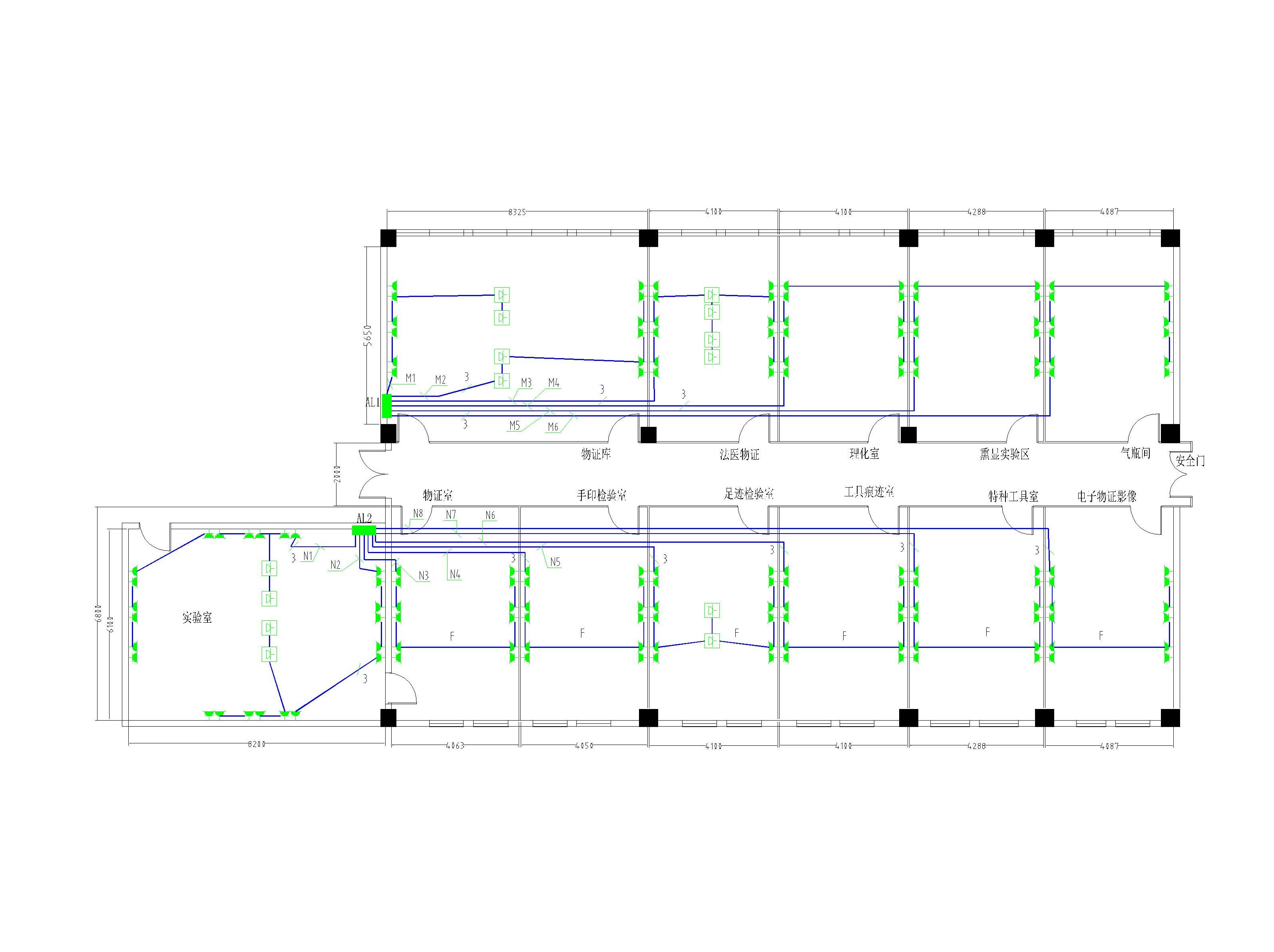 实验室插座配电平面设计图