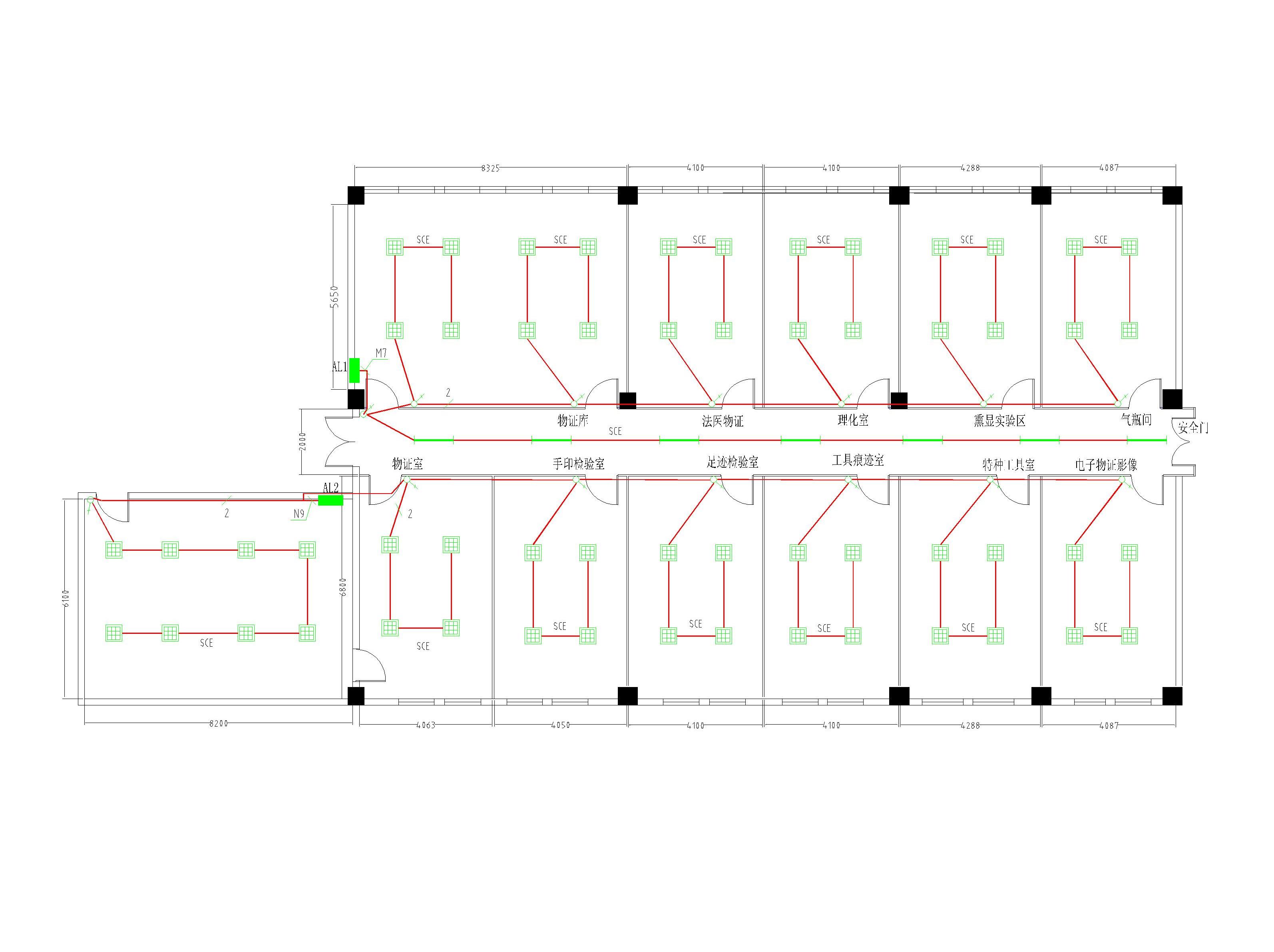 实验室照明配电平面设计图