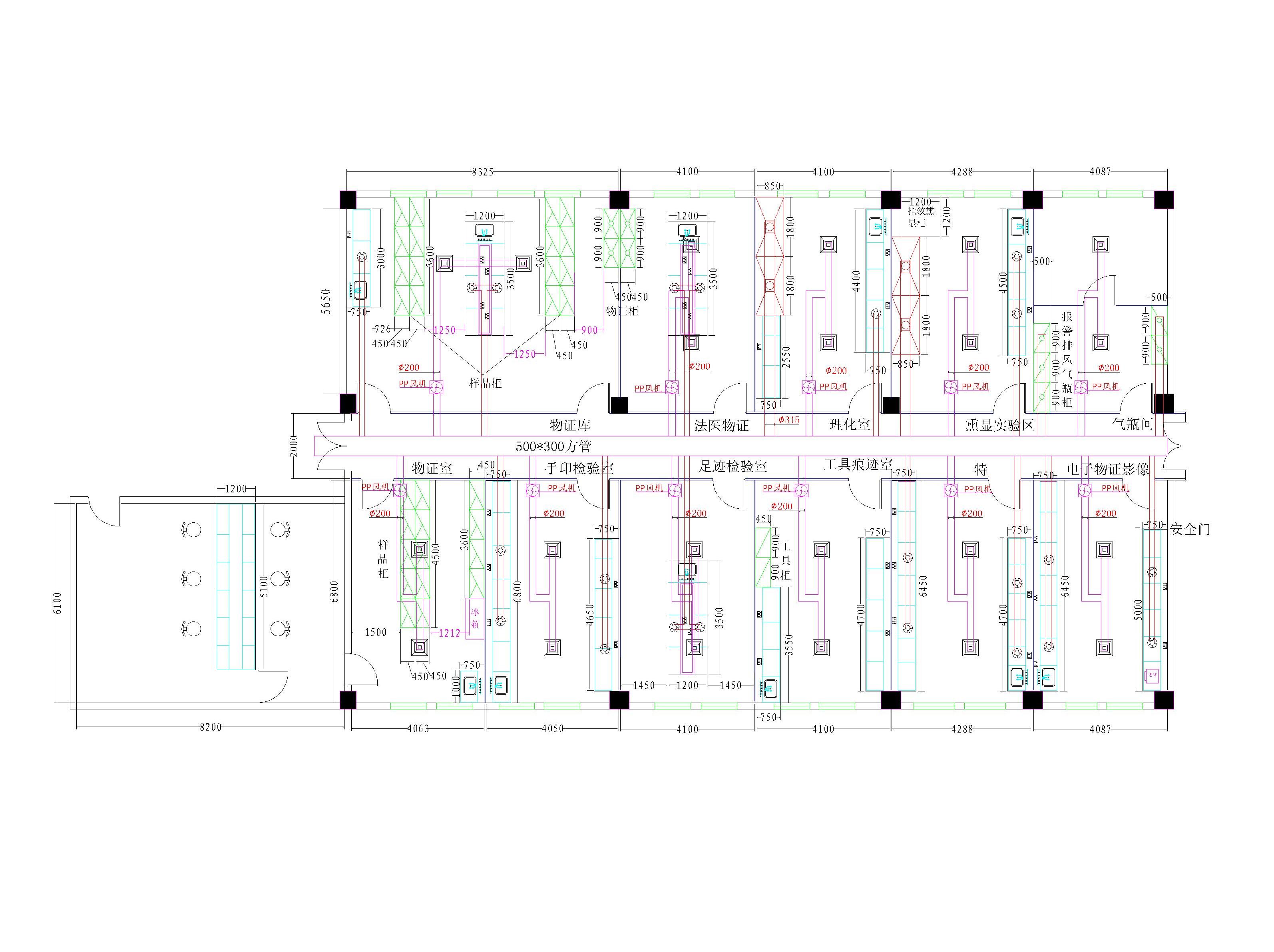 实验室通风平面设计图