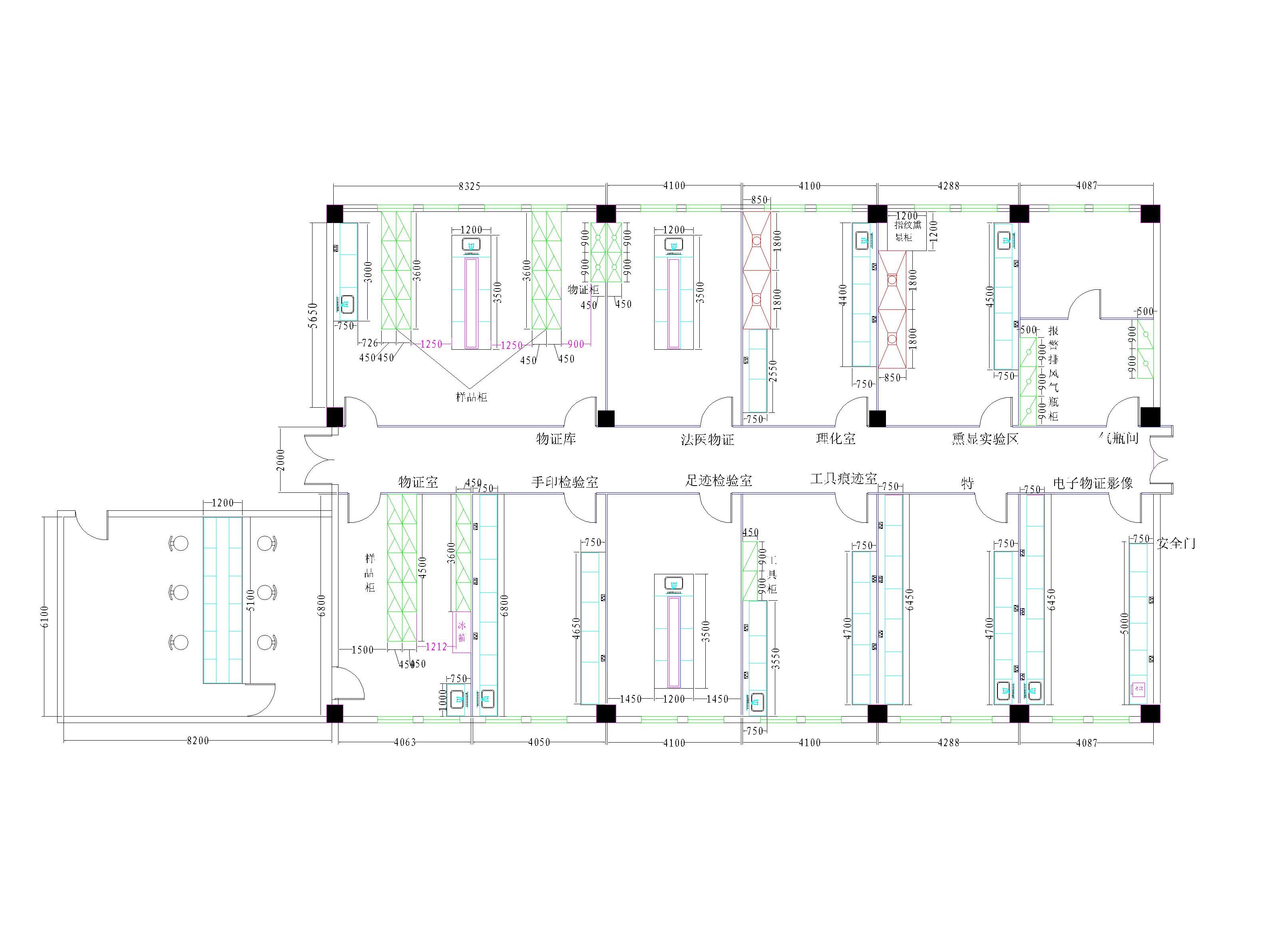 实验室家具平面设计图
